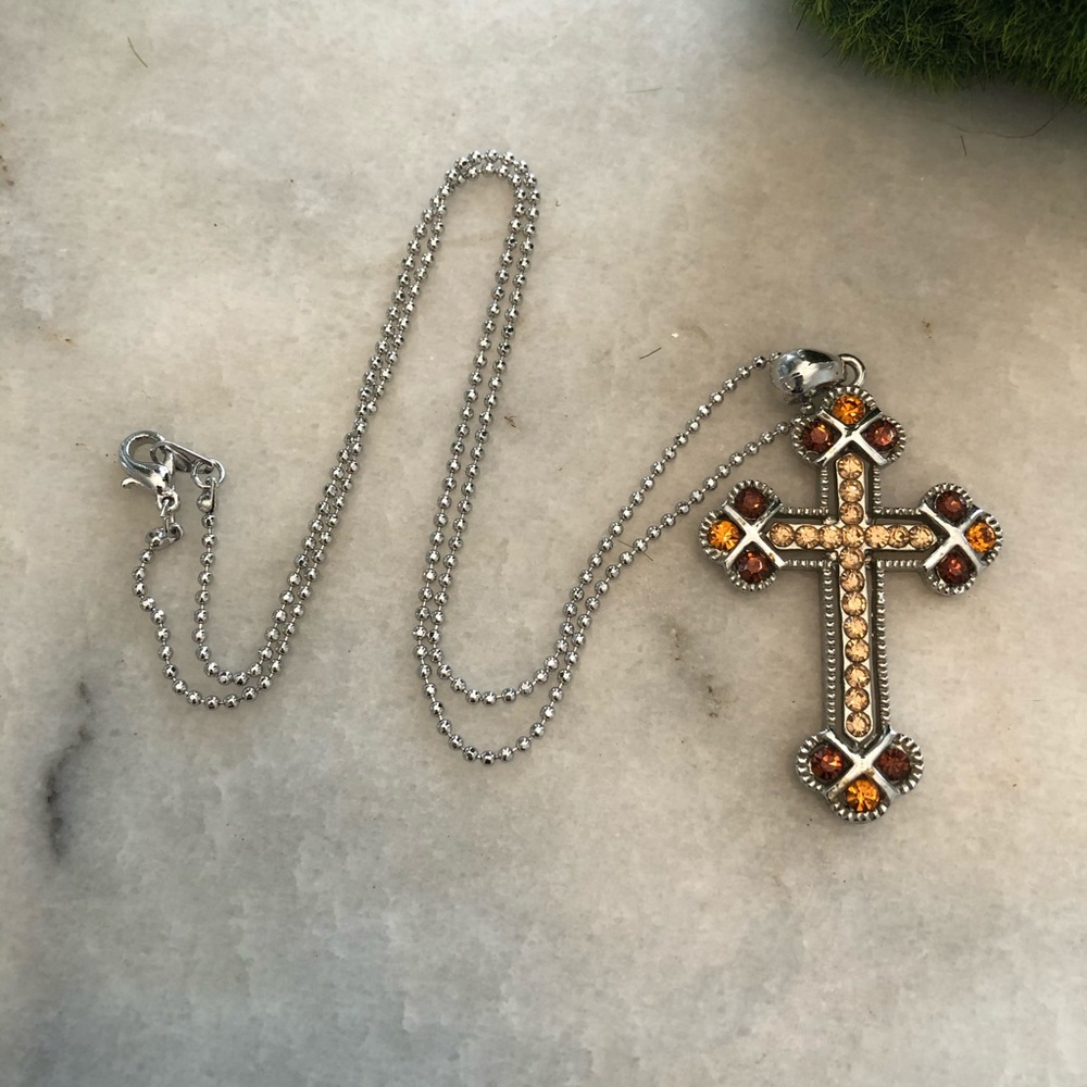 Brown Rhinestone Necklace - Picture 4 of 4